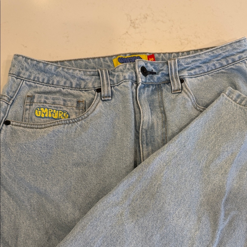 Empyre Light Blue Boys Relaxed Skate Jeans-size 30 waist